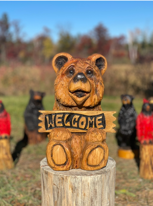Large Sitting Welcome Bear